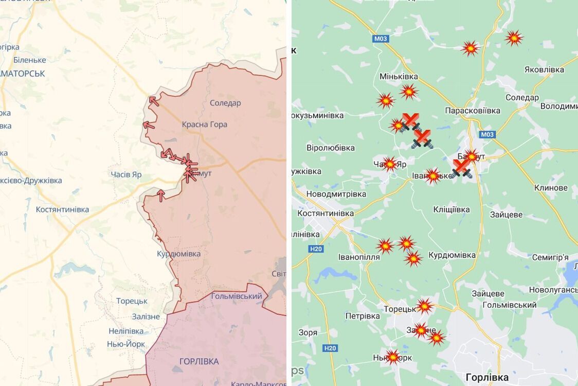 Бахмут в Донецкой области: атаки и обстрелы по состоянию на утренний отчет Генштаба ВСУ от 23 апреля 2023 года