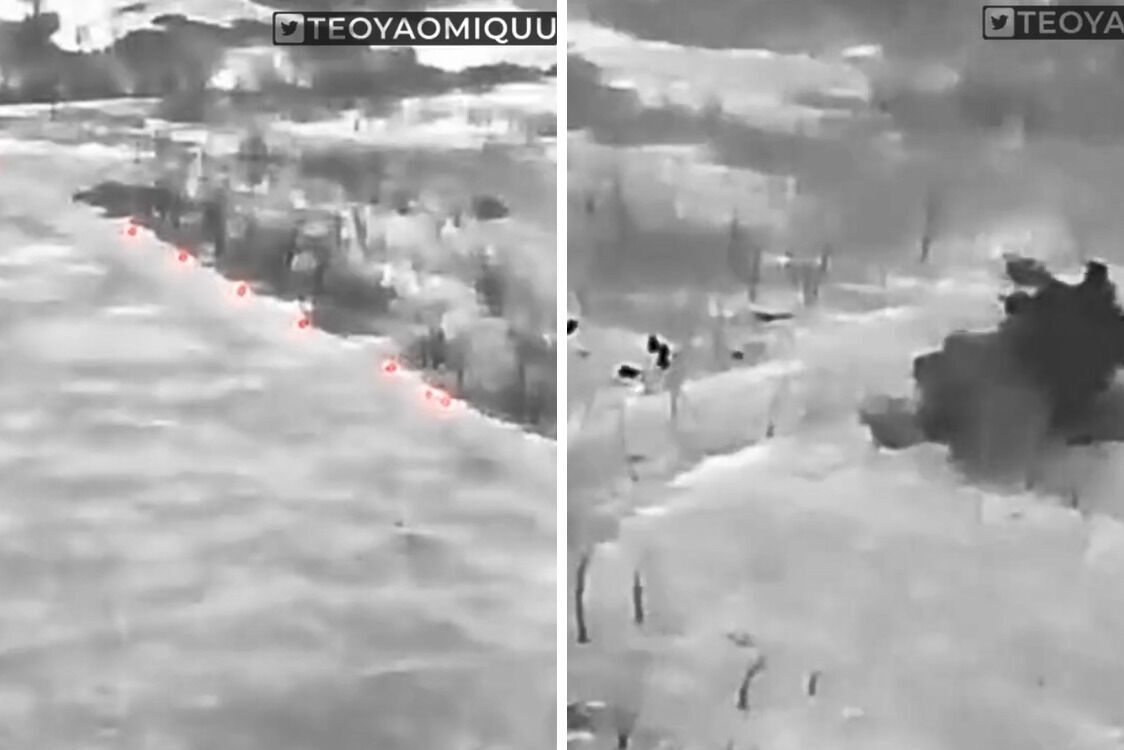 Слева – край поля и ''теплые'' цели, справа – артиллерия ВСУ показывает врагу, куда нужно бежать