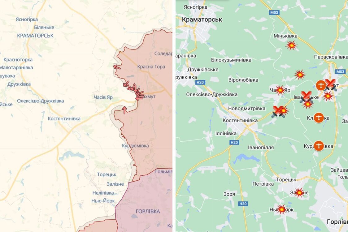 Ситуация на Бахмутском направлении в Донецкой области: атаки и обстрелы армией рф