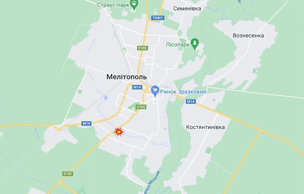 Район Мелітополя, де нібито стався замах