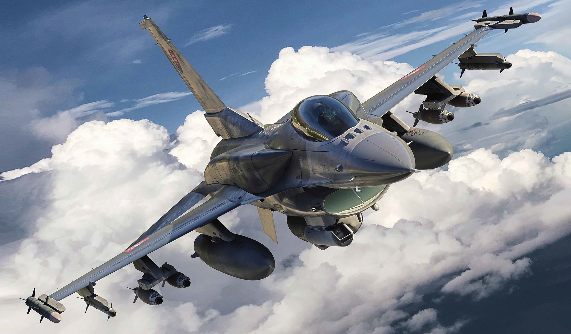 Багатофункціональний винищувач F-16 Fighting Falcon - випустили 4604 од., починаючи з 1975 року