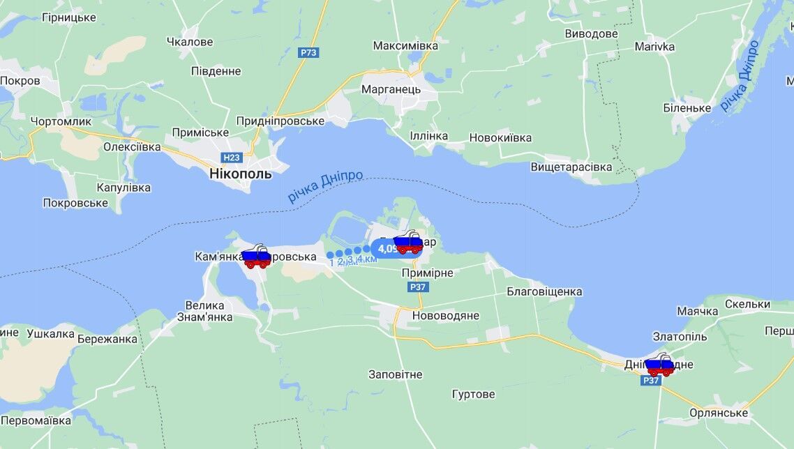 Три населених пункти на березі Дніпра, звідки росіяни почали вивозити своїх прибічників