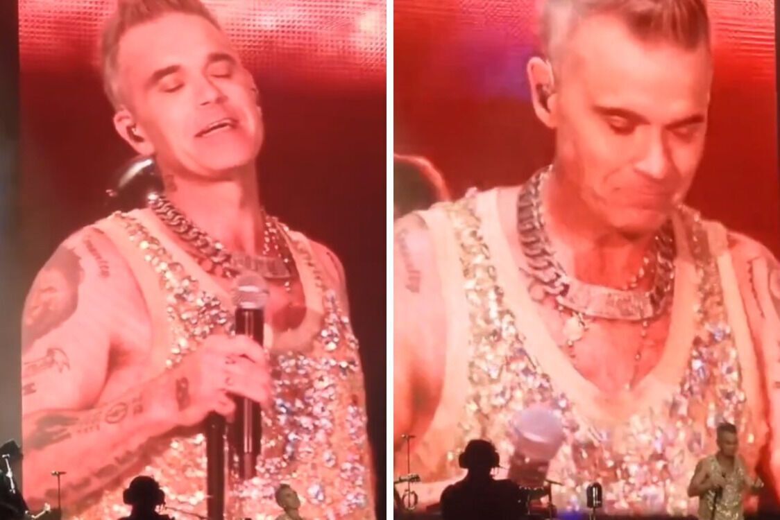 Робби Уильямс – на сцене во время инцидента