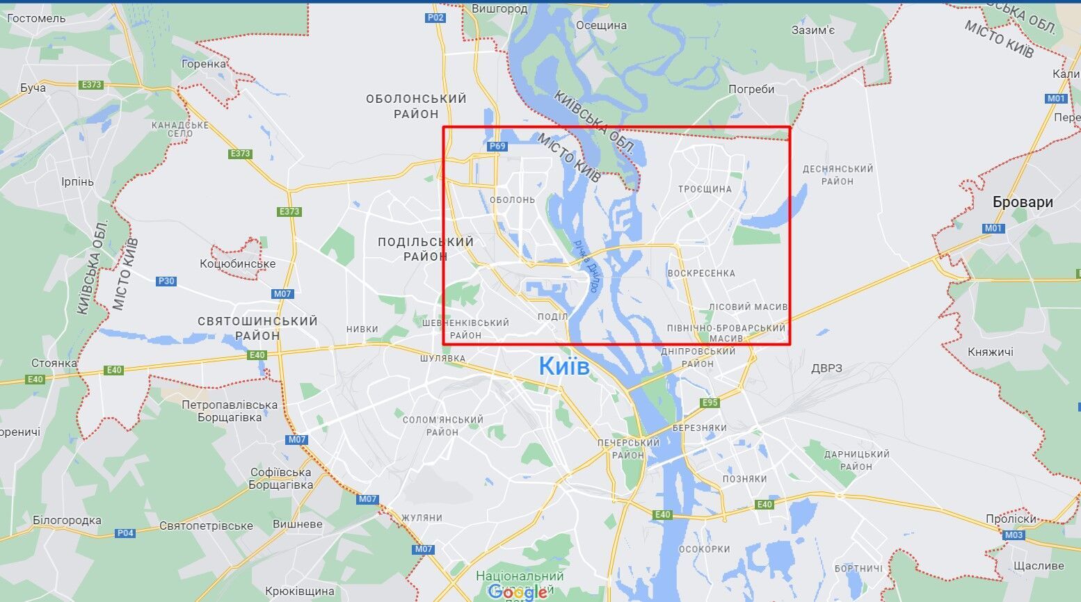 Районы Киева, в которых исчезло электроснабжение утром 20 июня 2023 года