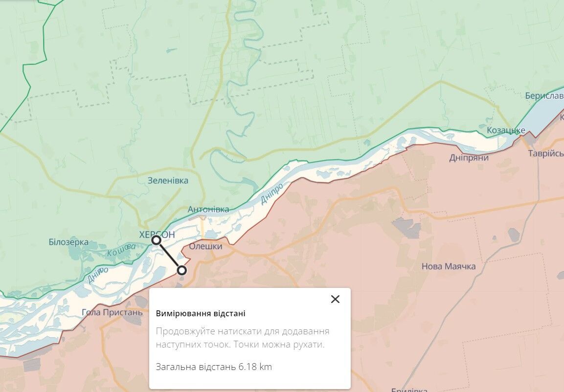 Ситуация на линии фронта в Херсонской области