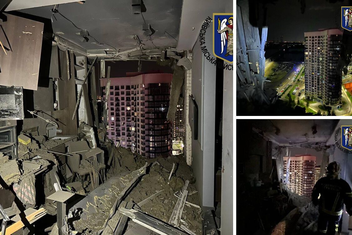 Последствия атаки ''шахедов'' - Дарницкий район