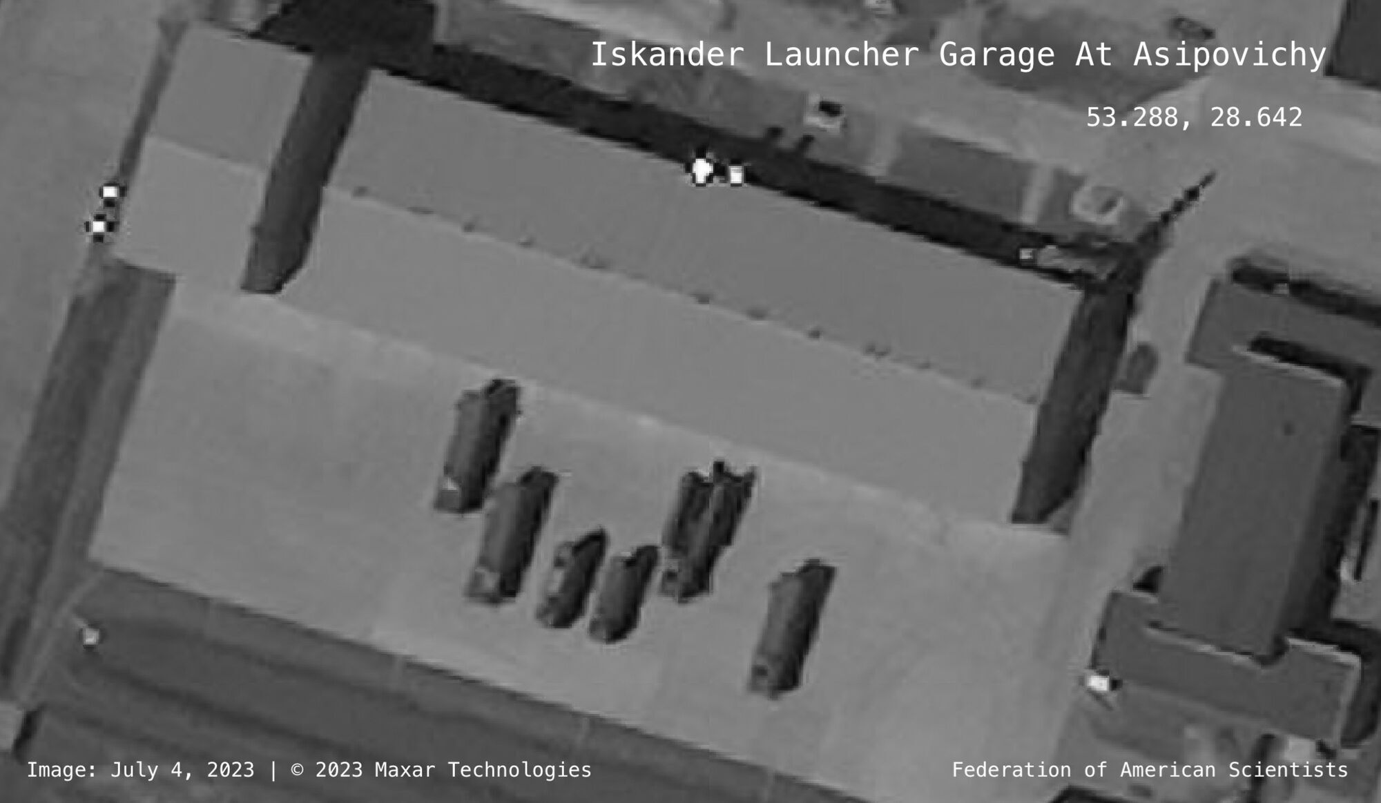 Белорусские военные построили гараж для вероятно ядерных ракетных установок ''Искандер'', которые они получили из России