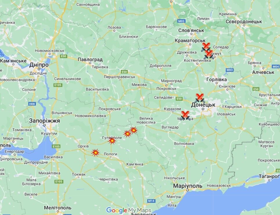 Загальний підсумок ситуації на сході та півдні станом на 3 липня 2023 року