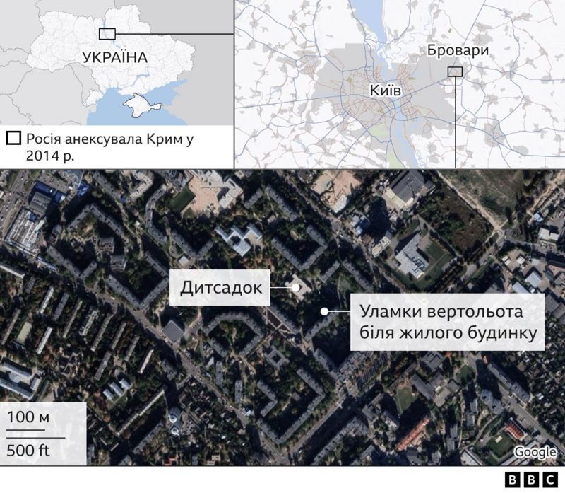 Схема трагедії у Броварах
