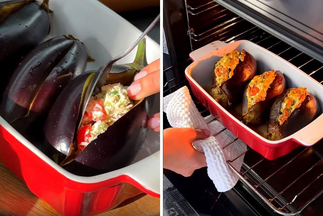 Покроковий рецепт фаршированих баклажанів