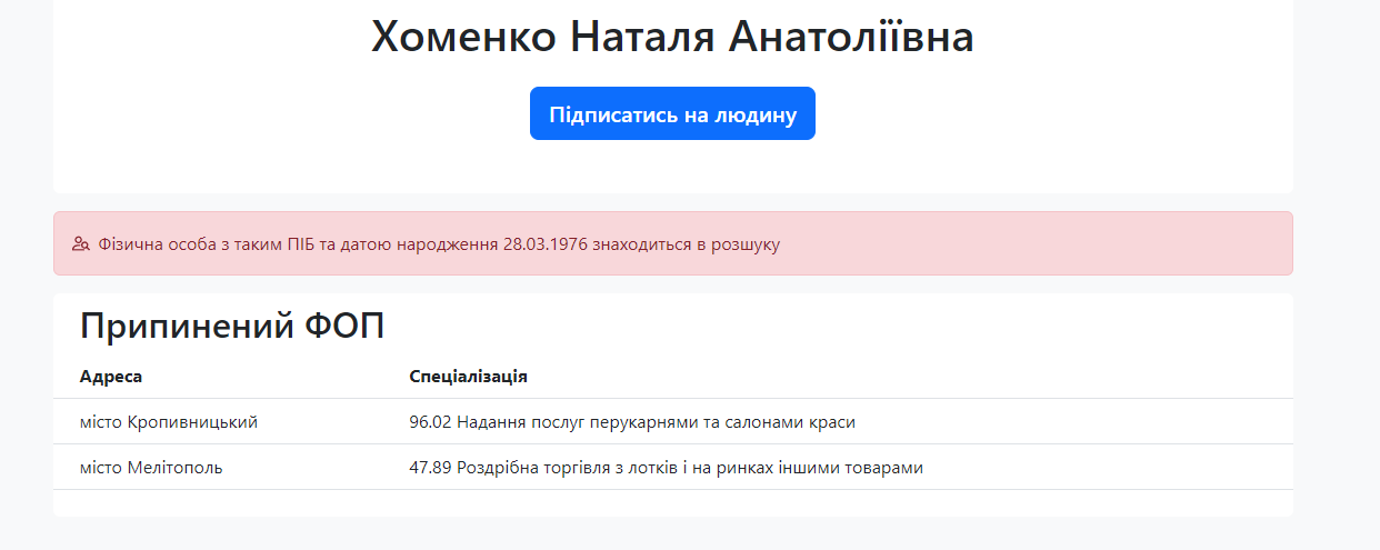 Засновниця фірми - зникла без вісті