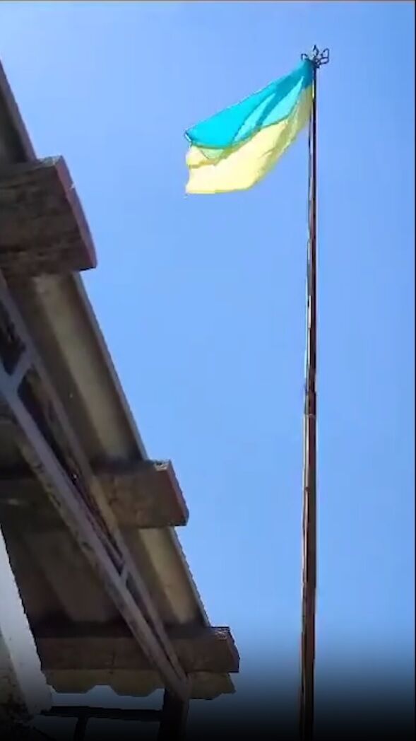 Украинский флаг на Херсонщине