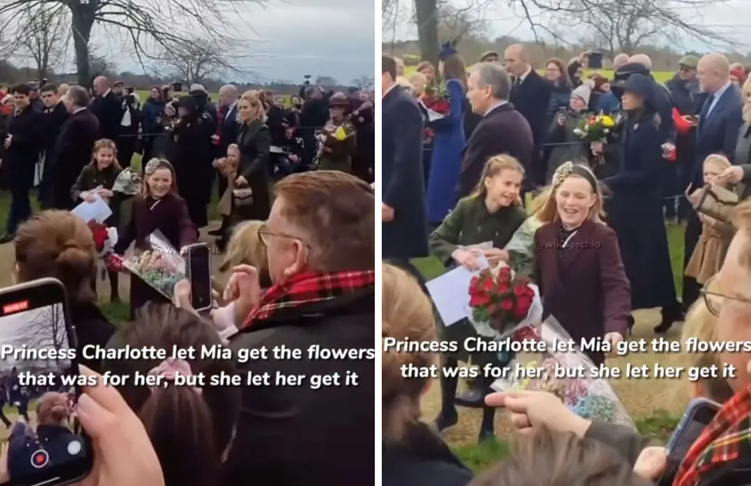 Принцеса Шарлотта піднесла квіти від шанувальників своїй двоюрідній сестрі Мії Тіндалл
