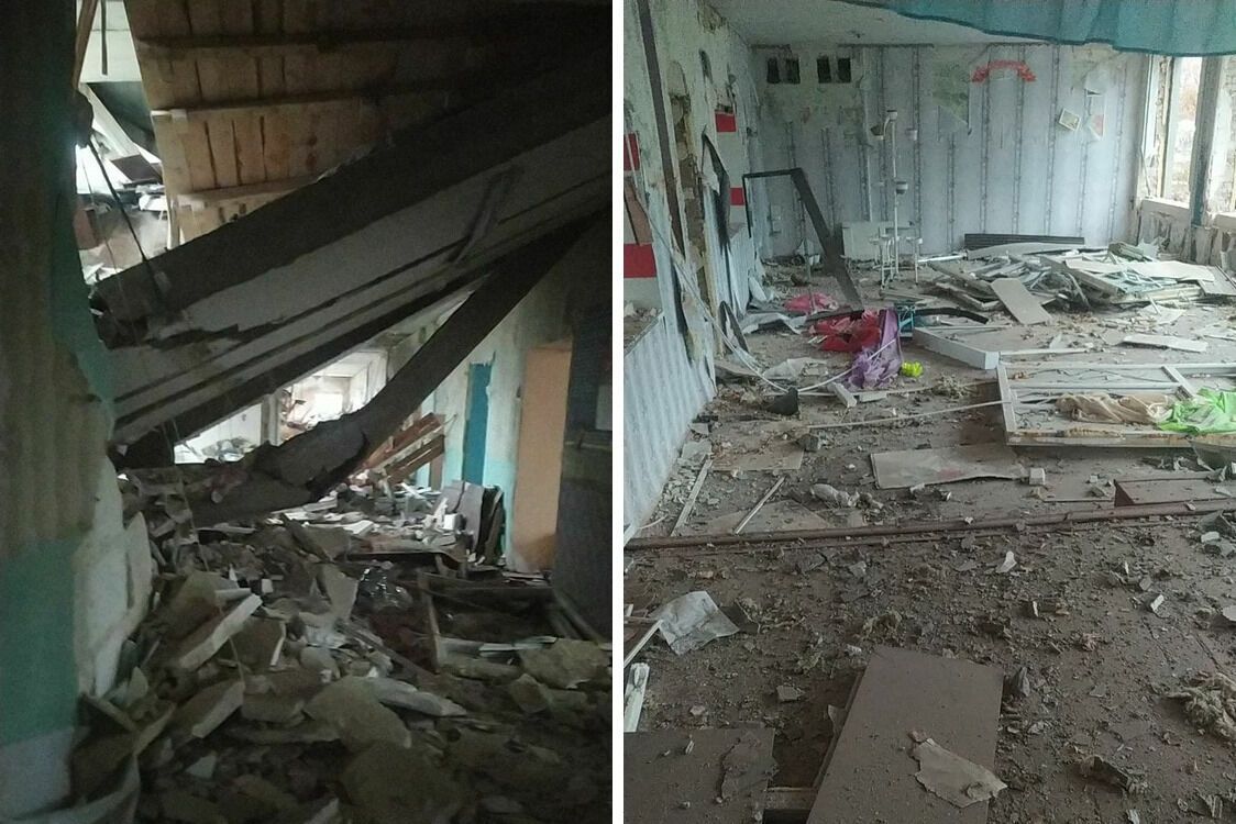 Стопкоровец Чеславский показал руины школы в Донецкой области