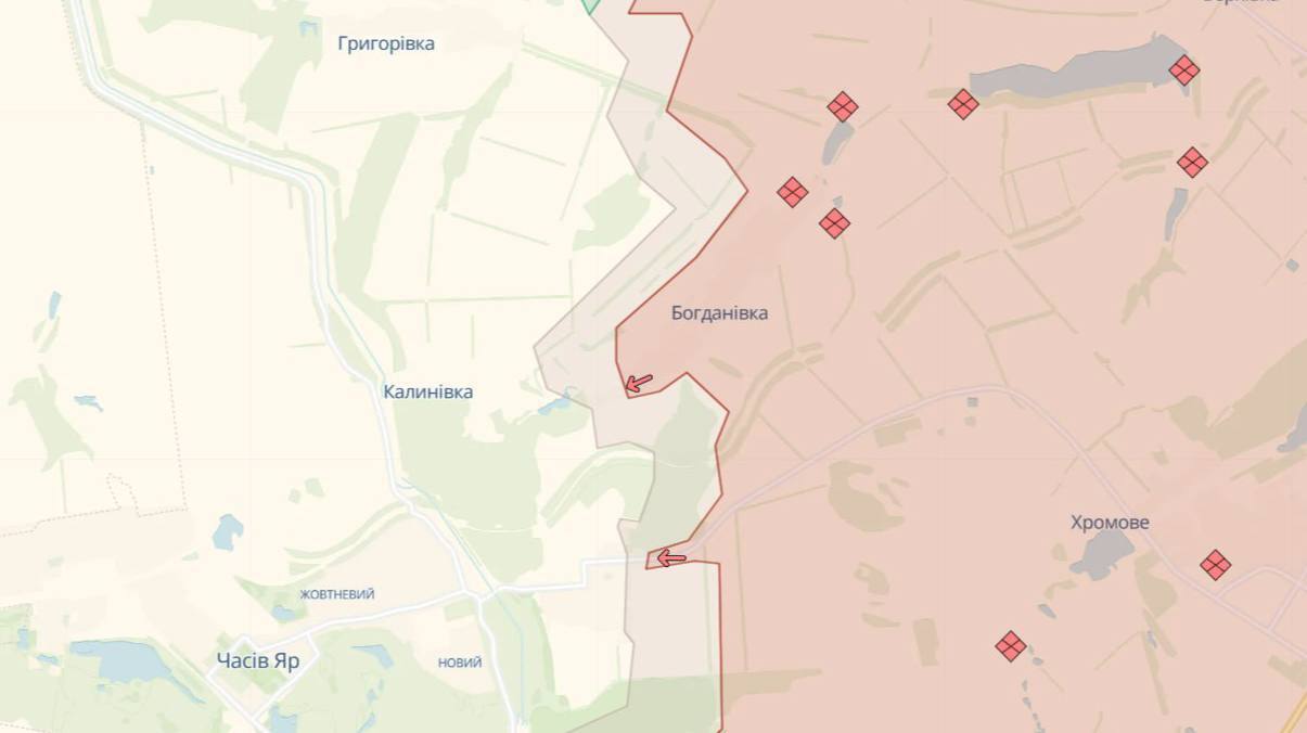 Окупанти розширюють контроль на Донеччині: захоплено село Богданівка та просування біля Часового Яру