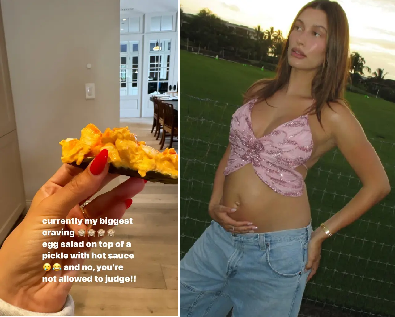 Гейли Бибер поделилась тем, что ест во время беременности