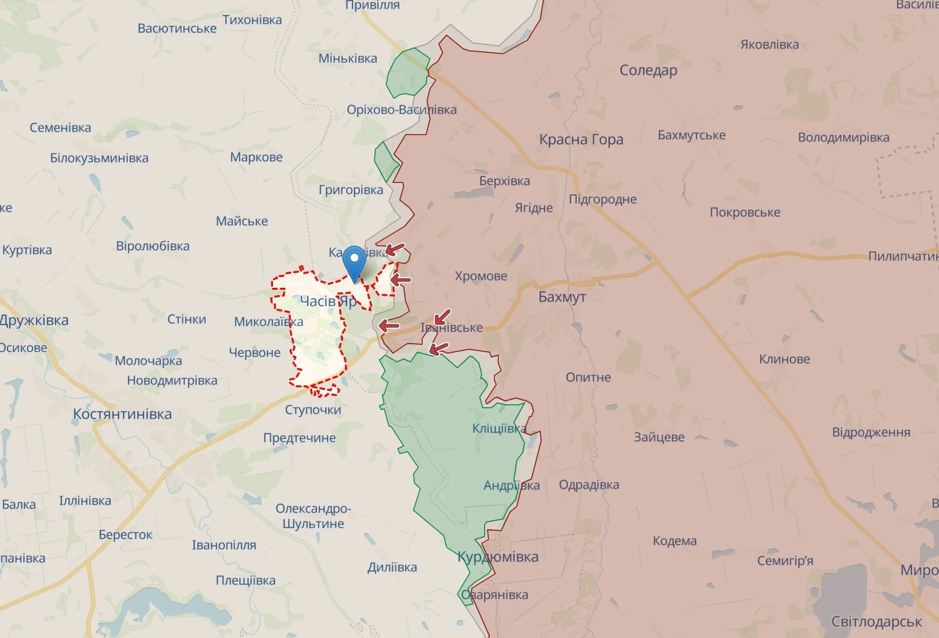 Ситуация вблизи Часового Яра