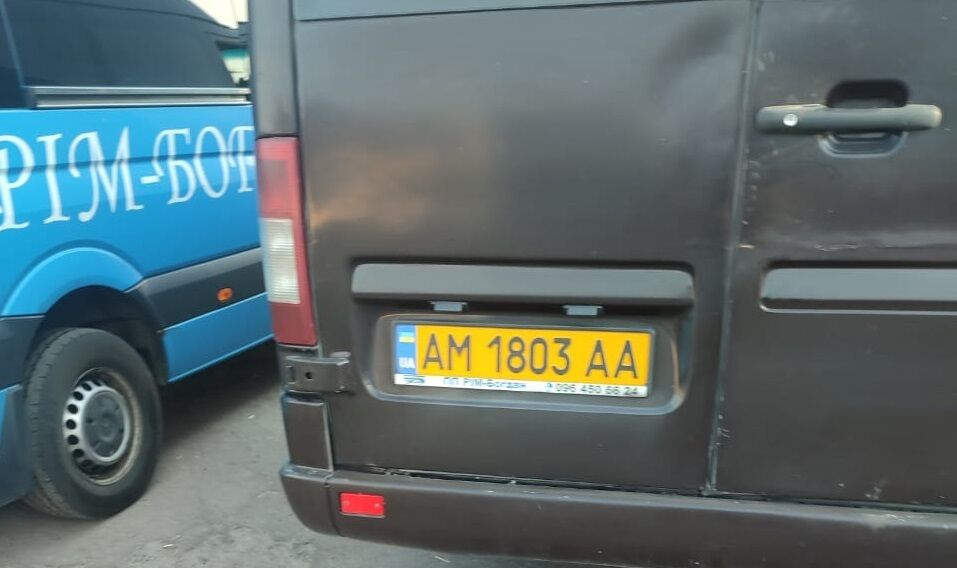 Военный зафиксировал номер автобуса