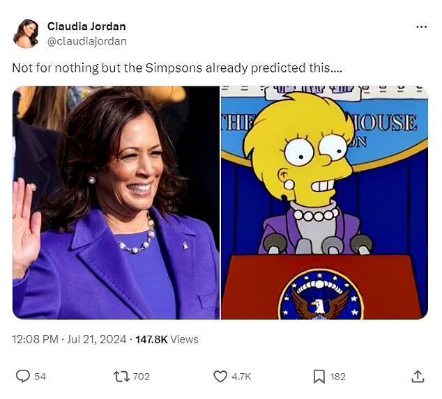  Сімпсони передбачили це — мережу підкорили меми культового персонажу в образі Камали Гарріс