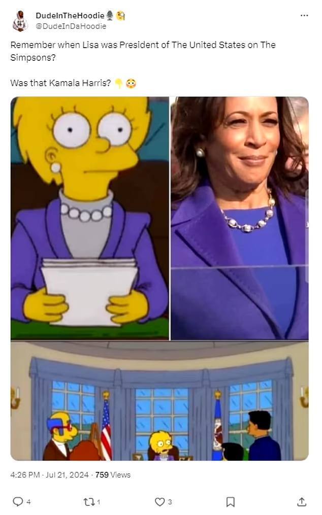  Сімпсони передбачили це — мережу підкорили меми культового персонажу в образі Камали Гарріс