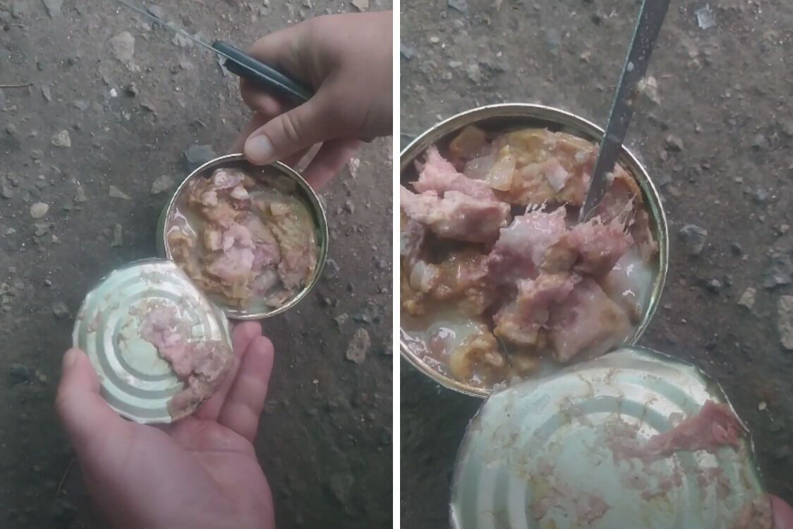 Фронтовик показал содержимое солдатской тушенки