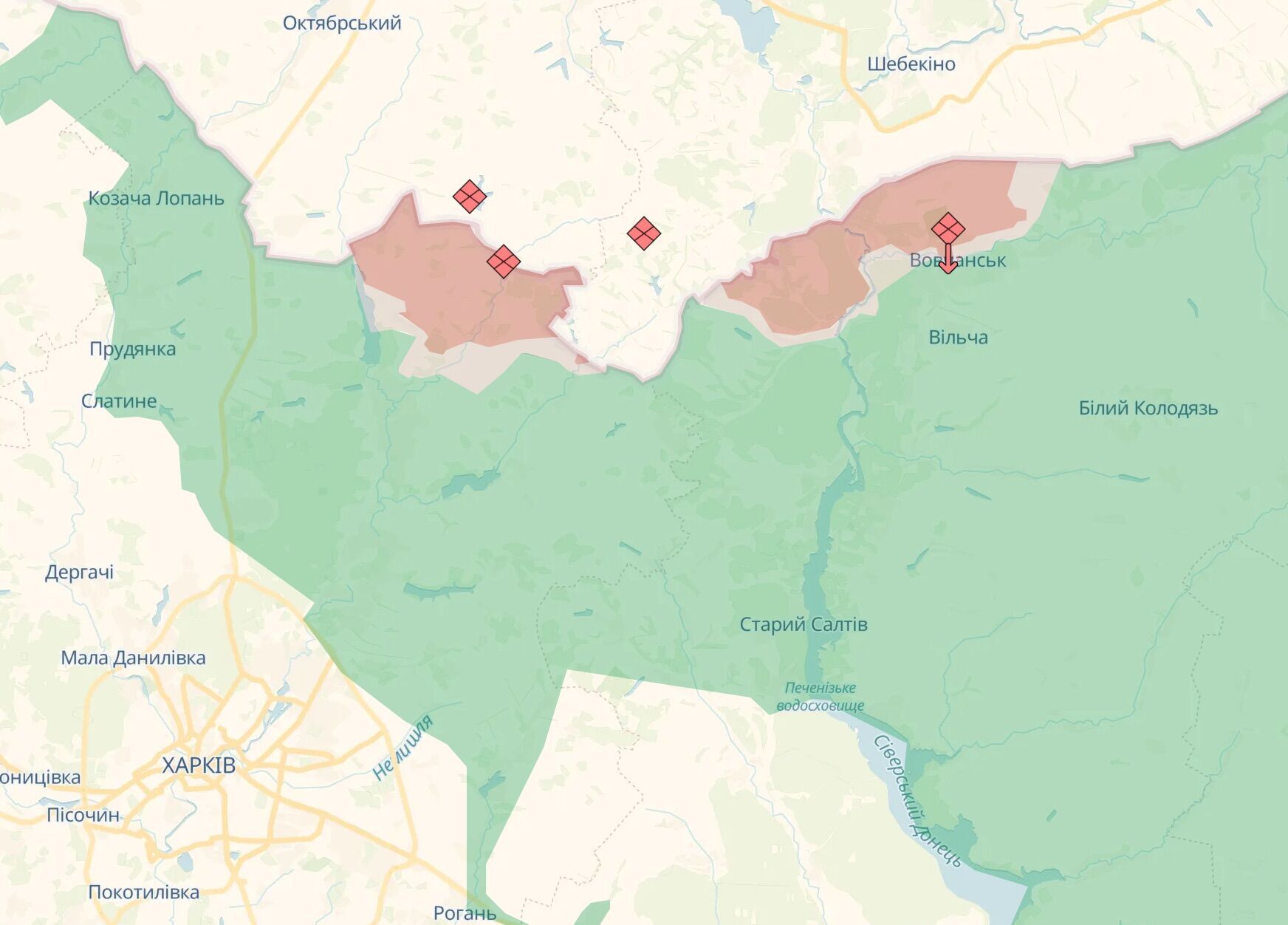 Ситуация на Харьковском направлении по состоянию на 9 июля 2024 года