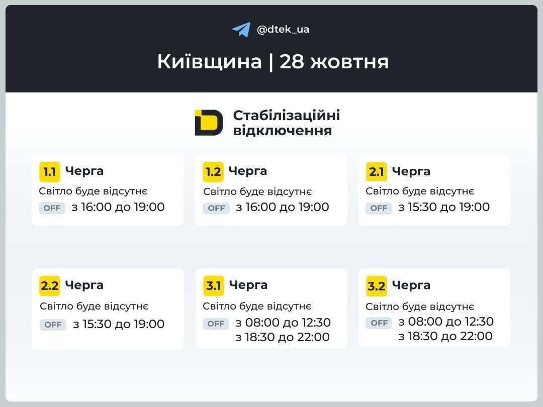 В Україні знову вимикатимуть світло: графіки обмежень 