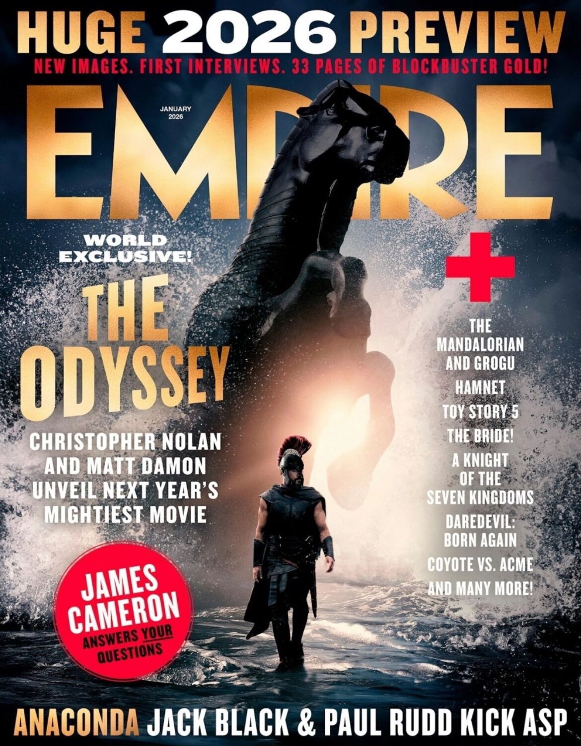 Журнал Empire опубликовал первые кадры будущего фильма Кристофера Нолана ''Одиссея''