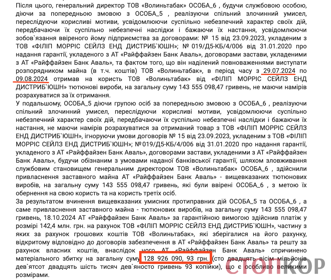 Тедис Украина, арест, штраф