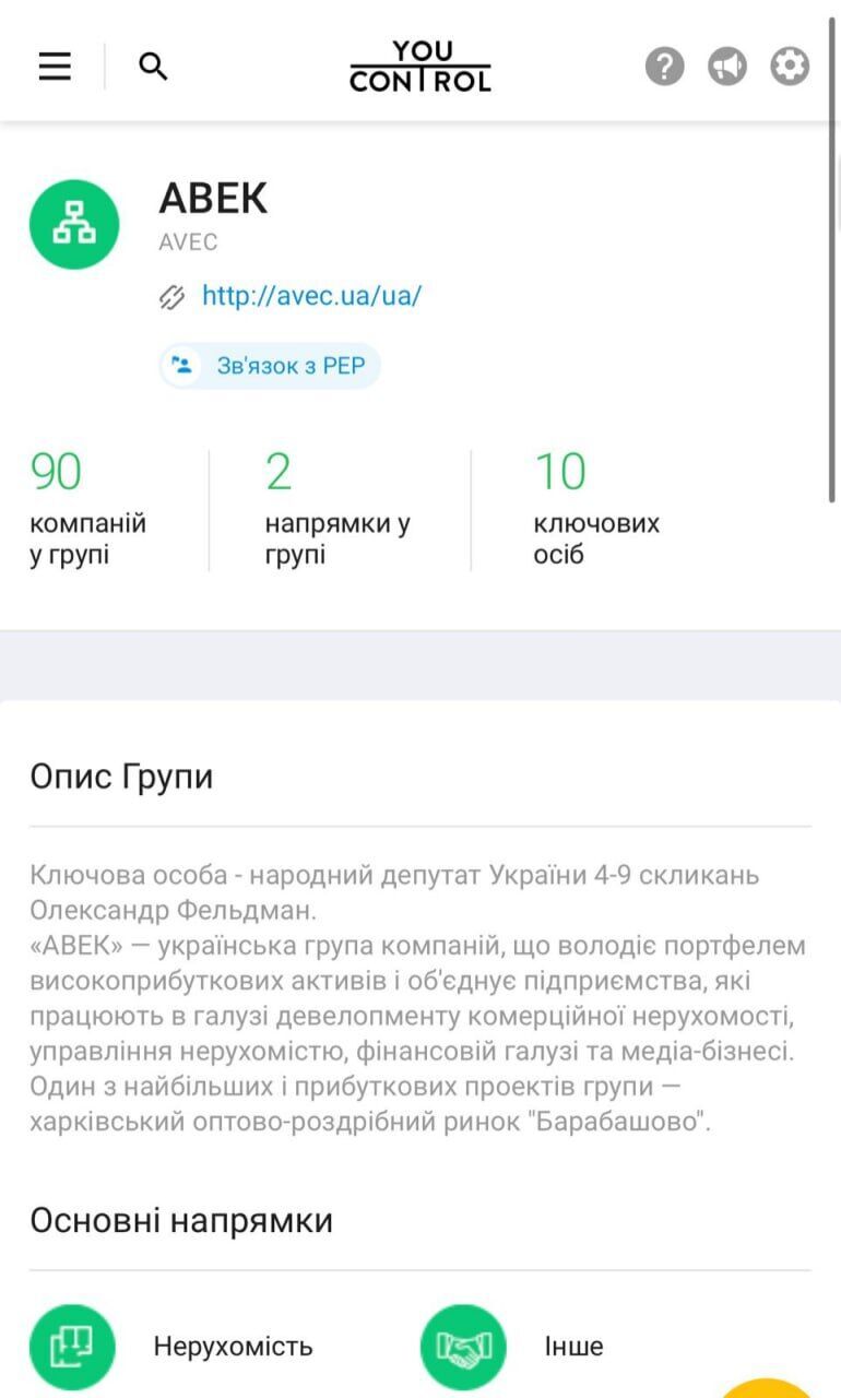 Информация о компании АВЭК