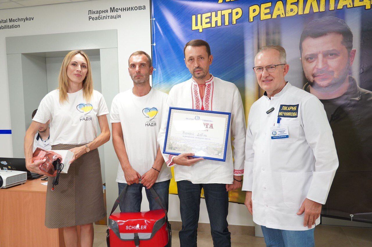 Фонд ''Надежда'' и Валерий Дубиль получили высокую оценку больницы Мечникова за вклад в спасение жизней