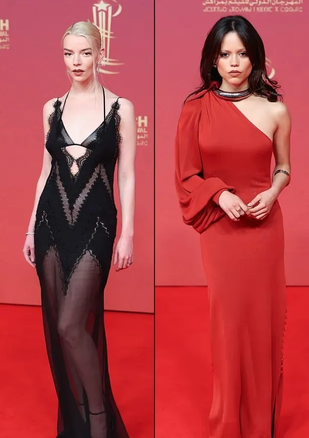Аня Тейлор-Джой та Дженна Ортега вразили образами на червоній доріжці фестивалю в Марракеші