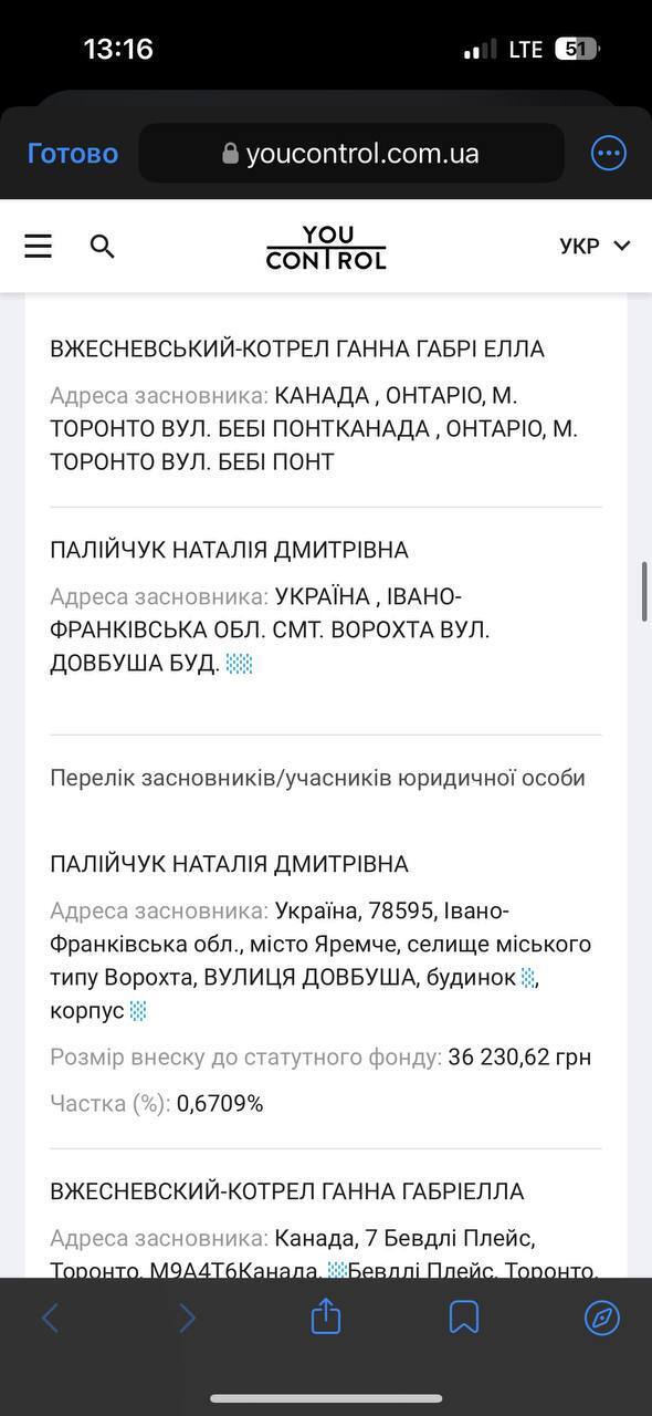 О компаниях Палийчука
