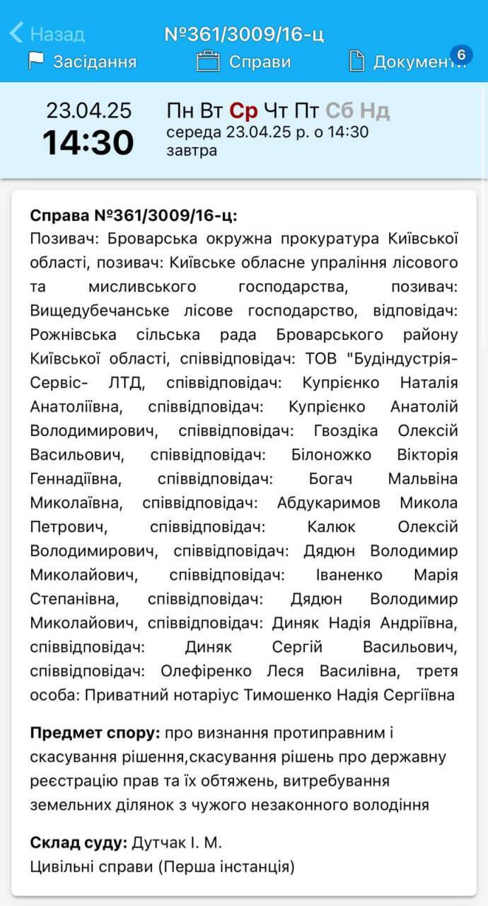  На Київщині прокуратура вимагає повернути громаді 4 гектари, ''анексовані'' фірмою Шапрана