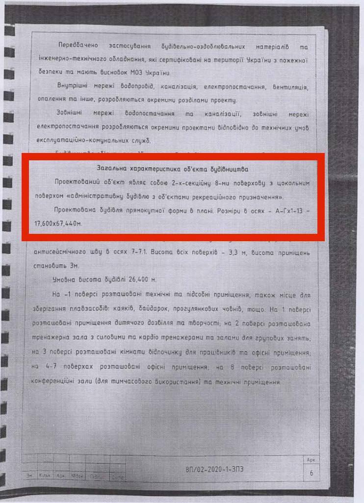 Фото кадастровой документации с описанием участка