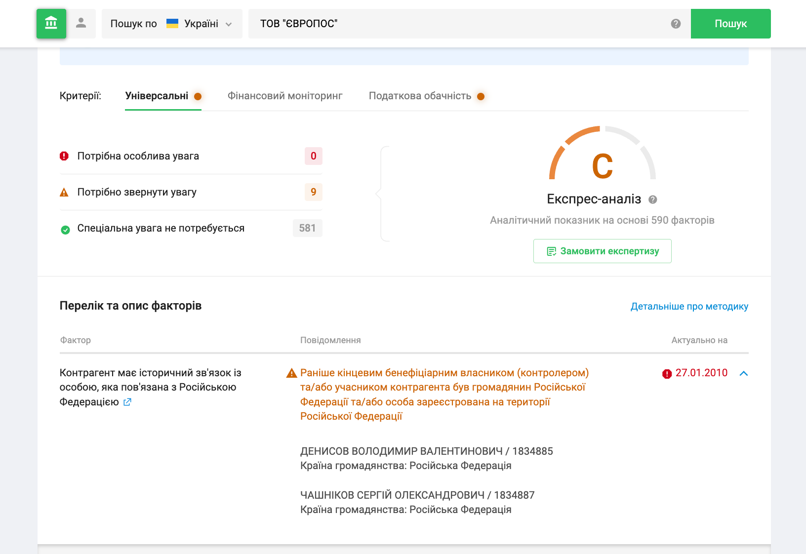Историческими учредителями ООО ''Европос'' были двое россиян
