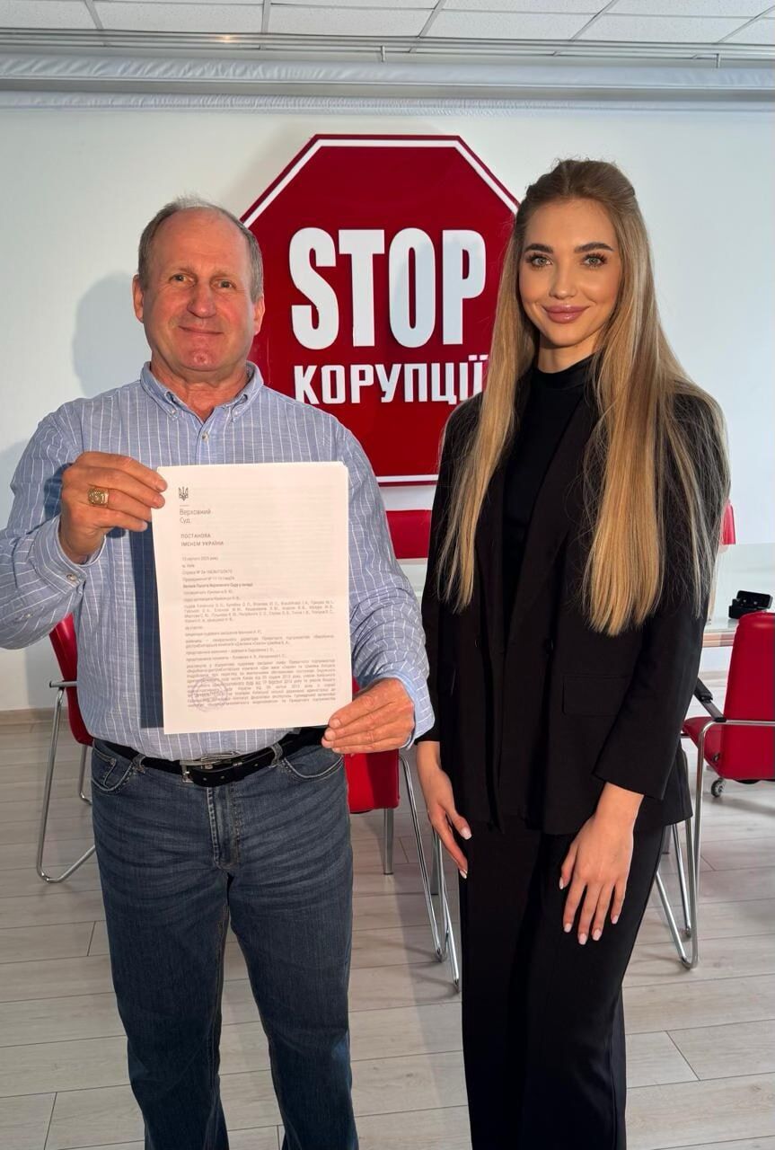 Богдан Цимейко и глава юридического отдела ИА ''Стоп коррупции ТВ'' Богдана Сыч