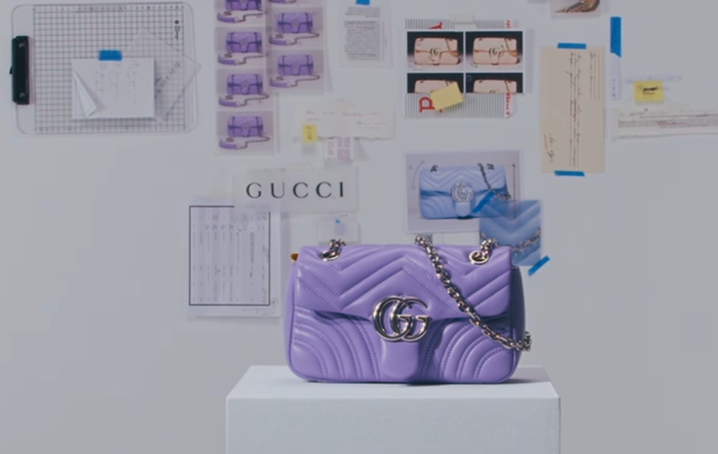 Сиреневая сумка Gucci