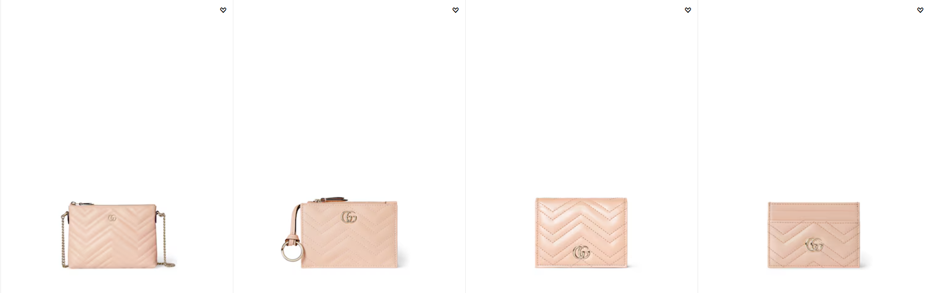 Дополнение коллекции Gucci в бледно-розовом цвете.