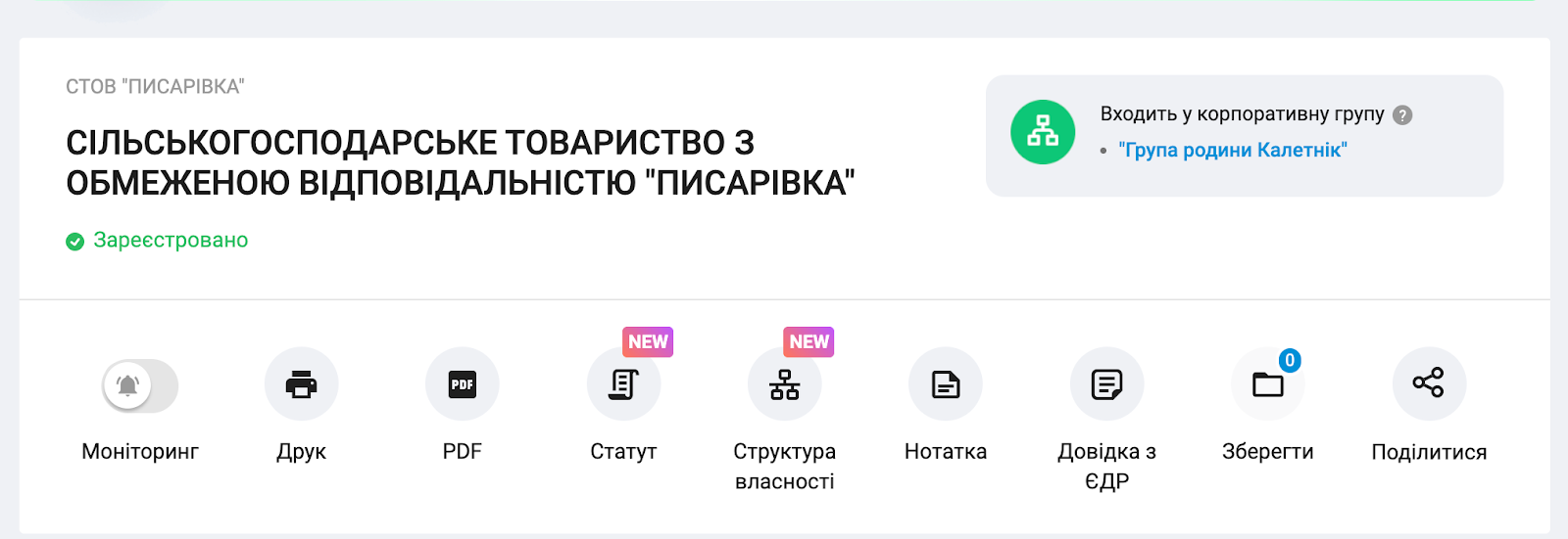 Бізнес родини Калетників – компанія ''Писарівка''