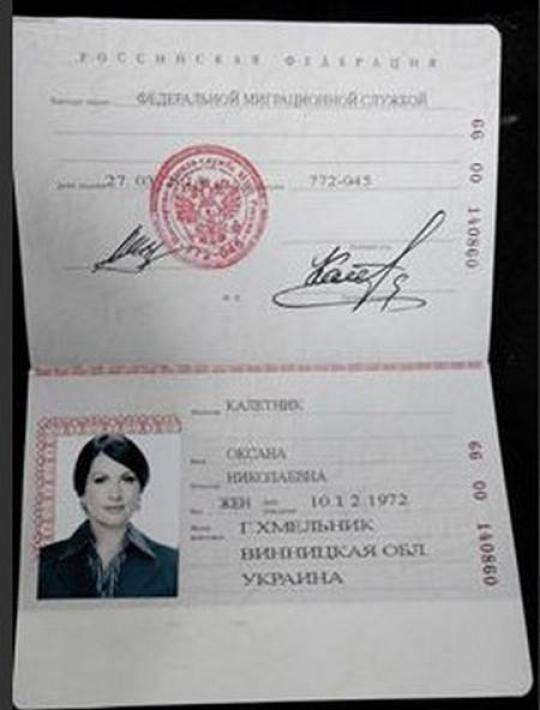 Оксана Калетник, паспорт, гражданство