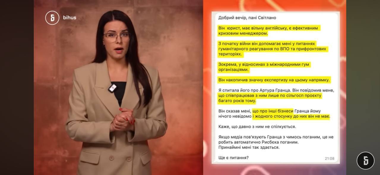 Ответ на вопрос Токтомушеву по поводу Гранца