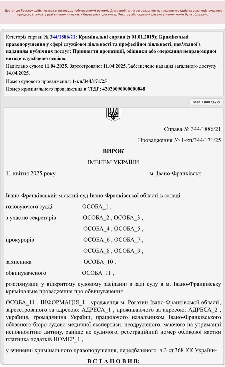 Решение суда