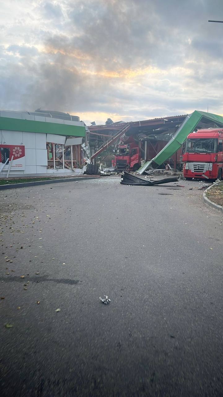 В Полтавской области дрон-камикадзе попал в АЗС