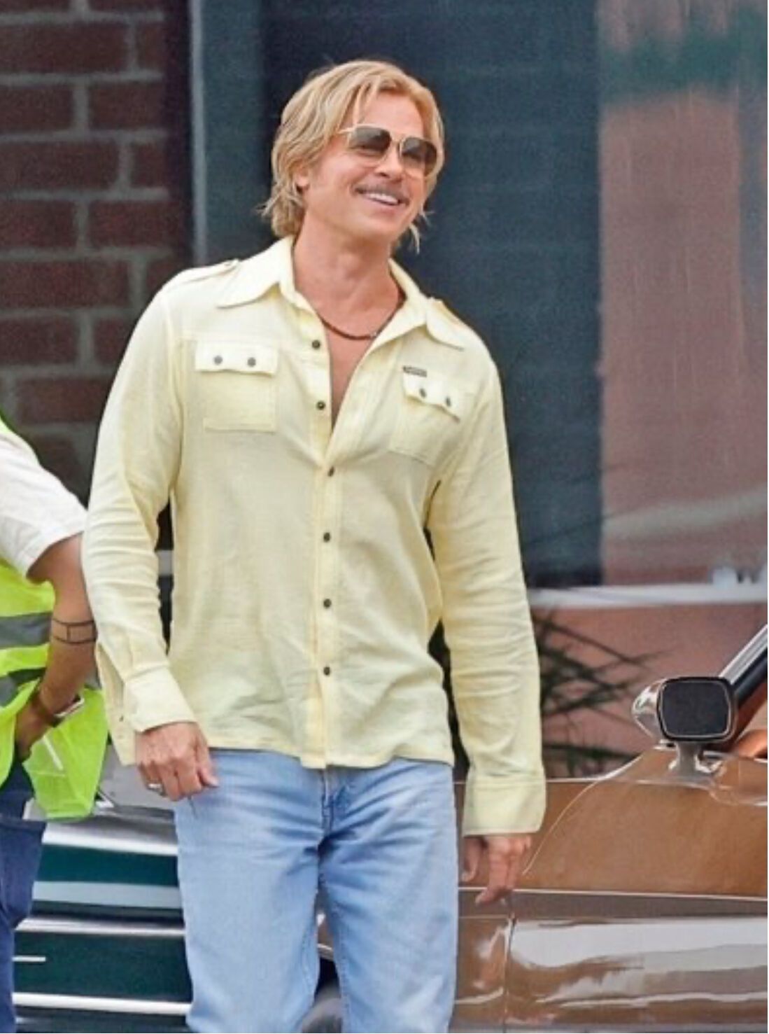 Внешность 61-летнего Брэда Питта на съемках нового фильма ''Однажды в Голливуде'' удивила фанатов