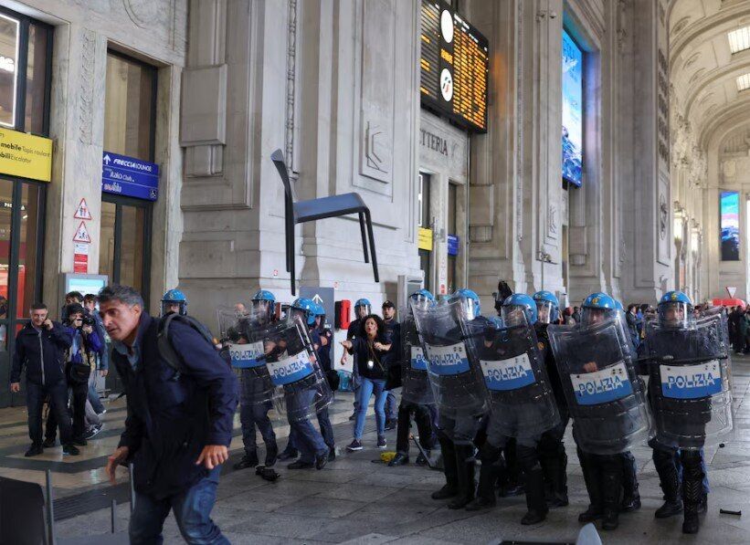 В Италии вспыхнули масштабные пропалестинские протесты и столкновения с полицией