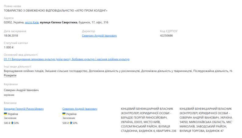 Агро Пром Холдинг, Георгий Берадзе