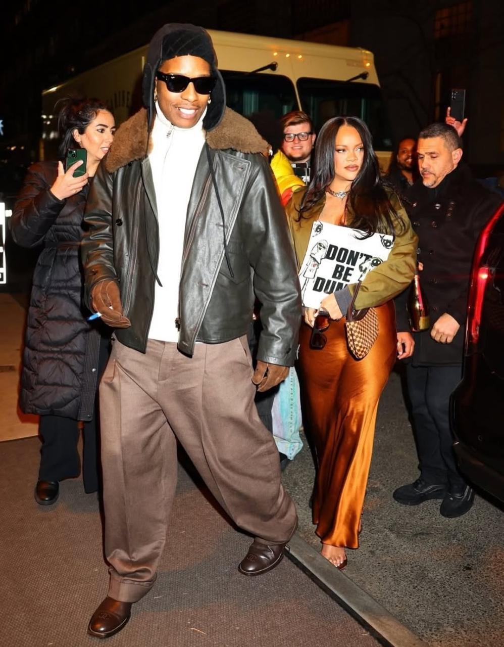 Рианна пришла поддержать A$AP Rocky на вечеринке в Нью-Йорке по случаю выхода его нового альбома