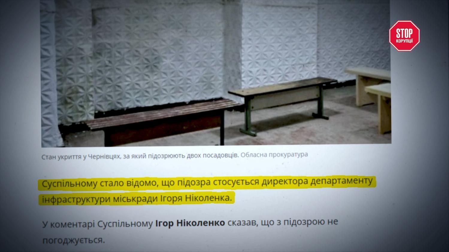 Игорь Николенко, Черновцы, укрытия