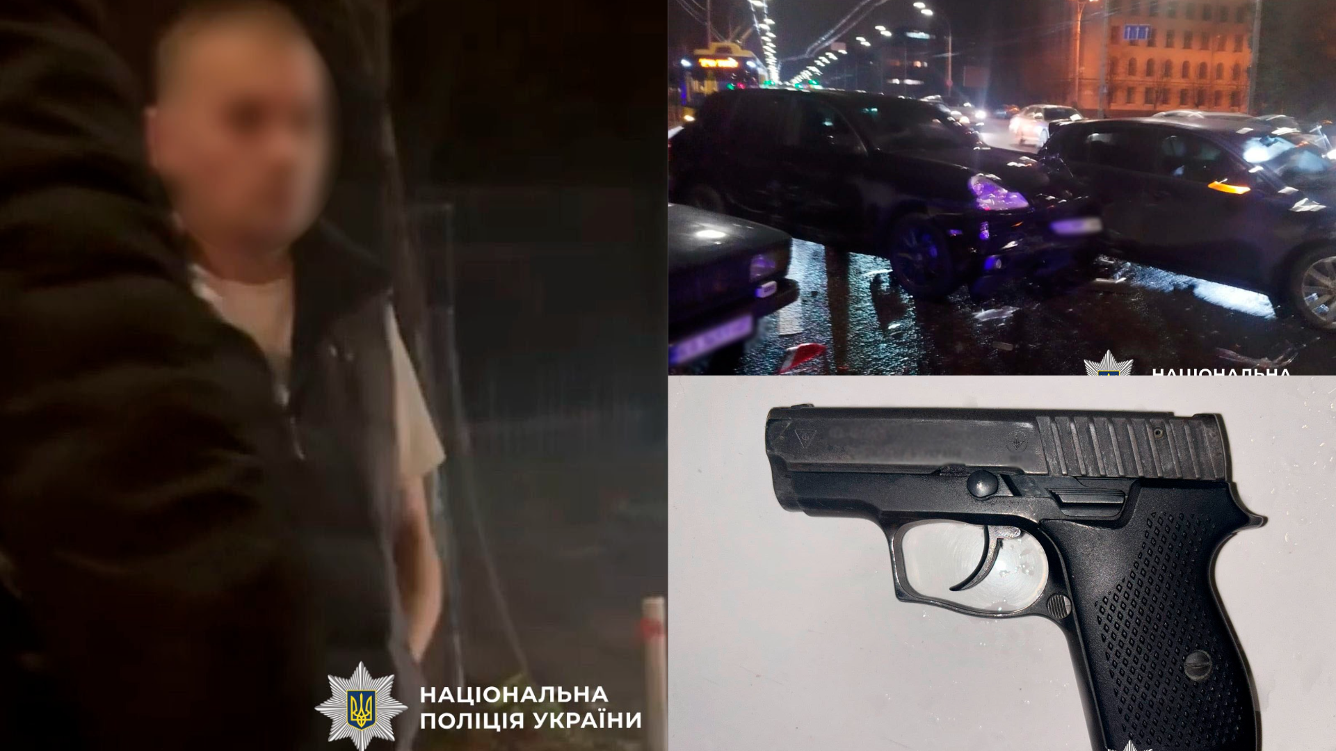 В Киеве пьяный водитель Porsche устроил стрельбу после аварии на дороге